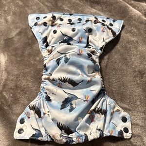 Thirsties AIO Natural Cloth Diaper - Stork